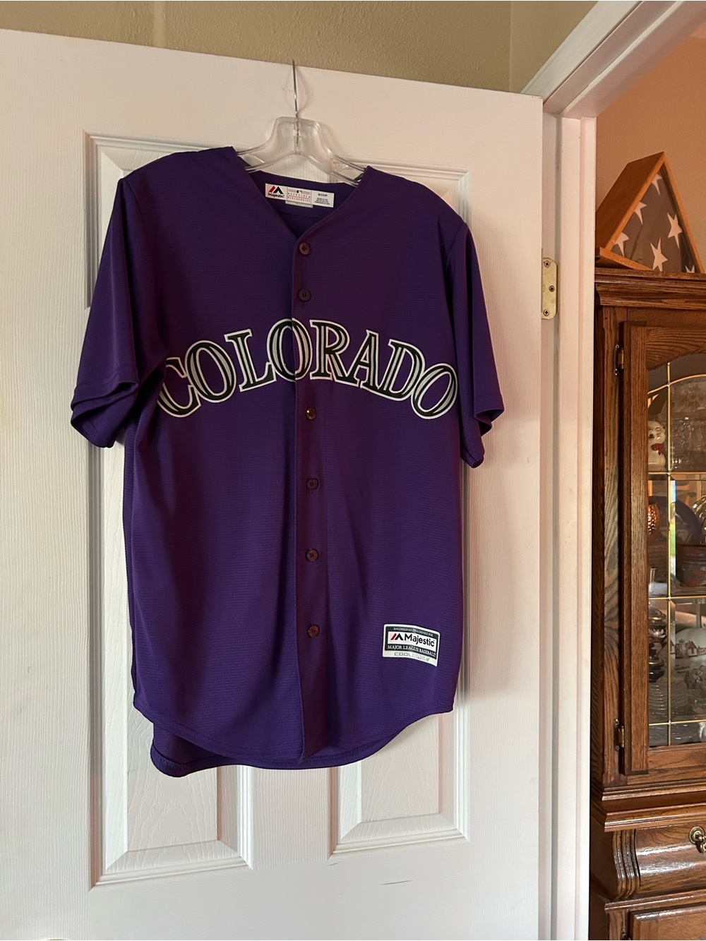 Majestic Colorado Purple Baseball Jersey with White Trim